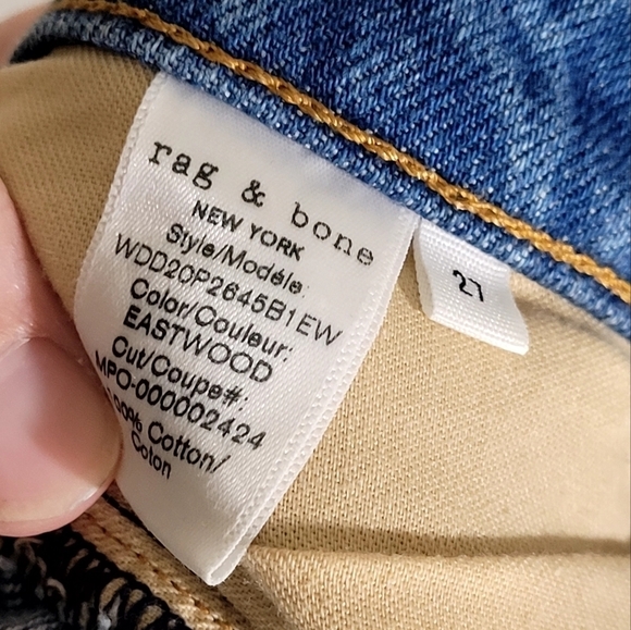 Rag and bone Straight Lightwashed Jeans - Picture 6 of 8